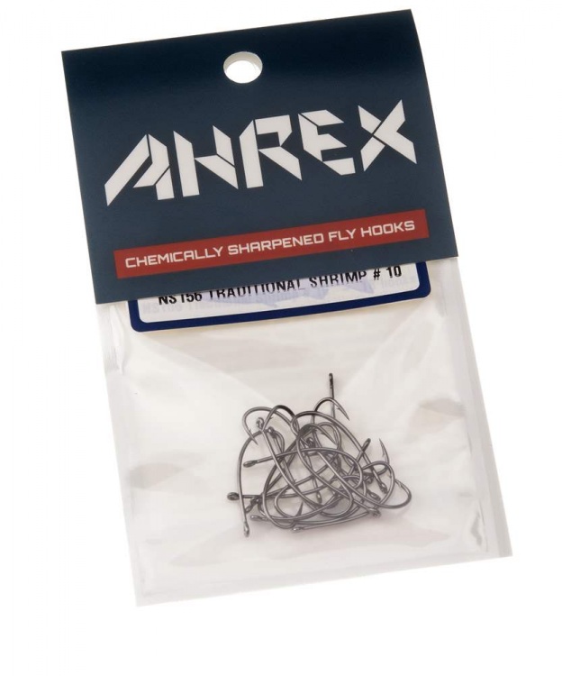 Ahrex Ns156 Traditional Shrimp #8 Fly Tying Hooks Black Nickel Curved To Imitate Natural Shrimps